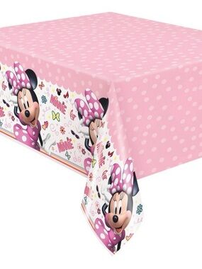 Disney Minnie Mouse Pink Polka Dot Party Tablecover